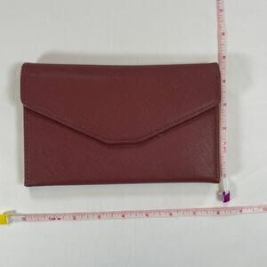 Zoppen RFID Blocking Travel Wallet Passport Holder Organizer Burgundy Women’s